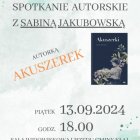 Spotkanie autorskie z Sabiną Jakubowską.